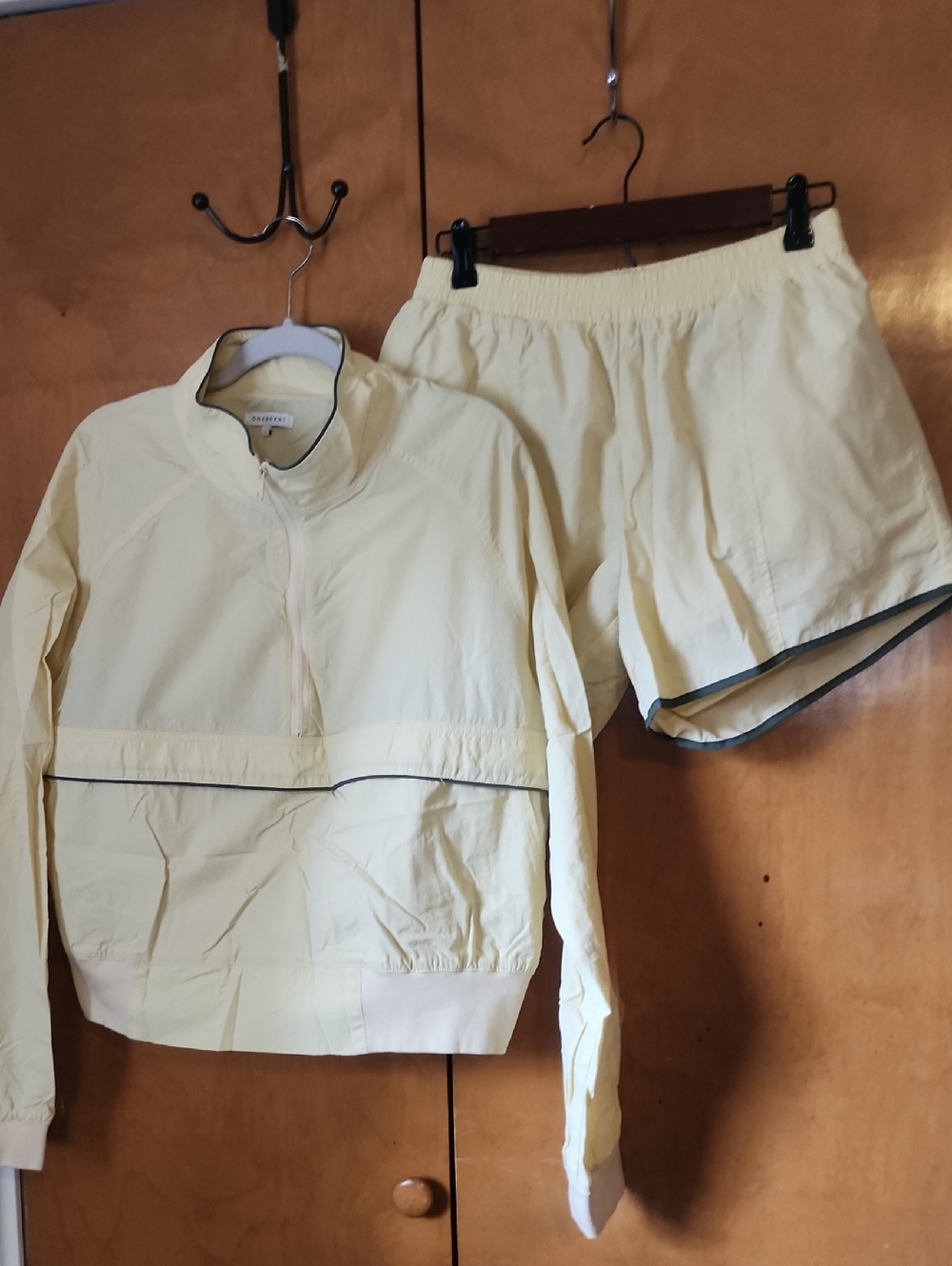 Crescent Pale Yellow Zip-Front Windbreaker